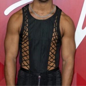 H&M studio FW22 Black Corset for Men in Medium